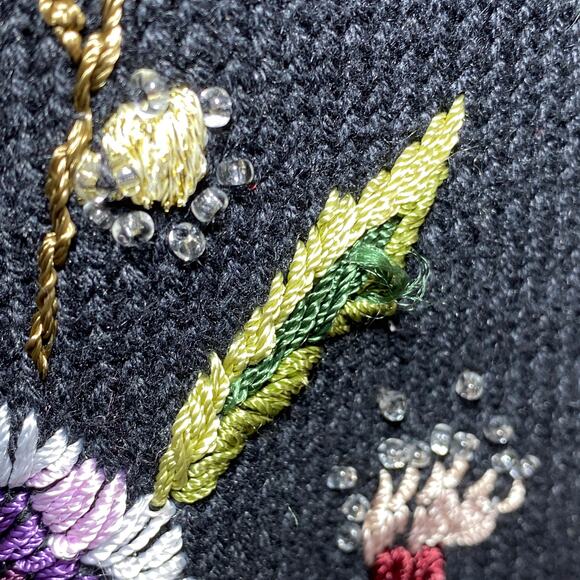 Vintage Heirloom Collectables Embroidered Floral Cardigan Plus Size Women 26-28 - Picture 11 of 11